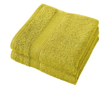 De Witte Lietaer Handdoek Stephanie Warm Olive Set 2 stuks 50 x 100 cm Katoen