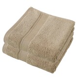 De Witte Lietaer Handdoek Stephanie Falcon - Set 2 stuks - 50 x 100 cm - Bruin - Katoen