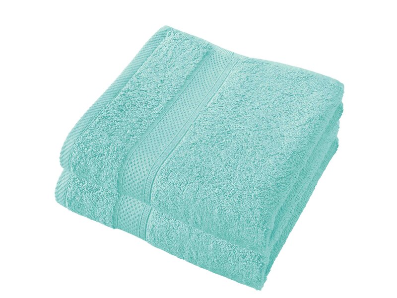 De Witte Lietaer Stephanie Plume Handtuchset – 2er-Set – 50 x 100 cm – Grün – Baumwolle
