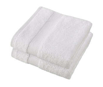 De Witte Lietaer Handdoek Stephanie White Set 2 stuks 50 x 100 cm Katoen