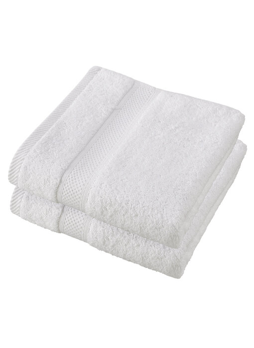 De Witte Lietaer Lot de 2 serviettes Stephanie White 50 x 100 cm en coton