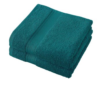 De Witte Lietaer Stephanie Lake Grünes Handtuchset, 2er-Pack, 50 x 100 cm, Baumwolle