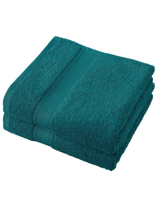 De Witte Lietaer Handdoek Stephanie Lake Green Set 2 stuks 50 x 100 cm Katoen