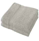 De Witte Lietaer Handdoek Stephanie Dove -  Set 2 stuks - 50 x 100 cm - Grijs - Katoen