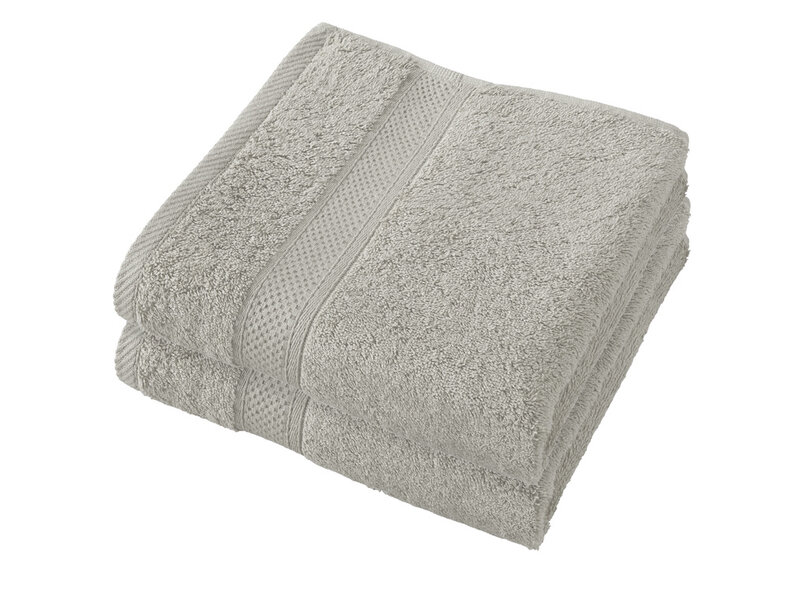 De Witte Lietaer Stephanie Dove Towel - Set of 2 - 50 x 100 cm - Gray - Cotton