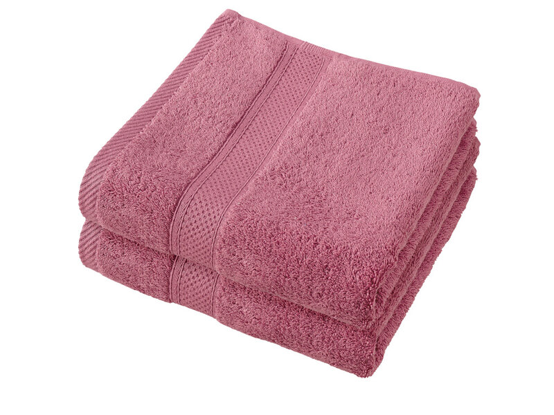De Witte Lietaer Stephanie Carmine Towel - Set of 2 - 50 x 100 cm - Pink - Cotton