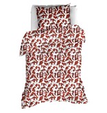 Moodit Bettbezug Odil Zoe Weinrot - 140 x 200/220 + 60 x 70 cm - Baumwolle