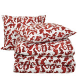 Moodit Bettbezug Odil Zoe Weinrot - 200 x 200/220 + 2 x 60 x 70 cm - Rot - Baumwolle