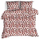 Housse de couette Odil Zoe Rouge vin 240 x 220 cm Coton