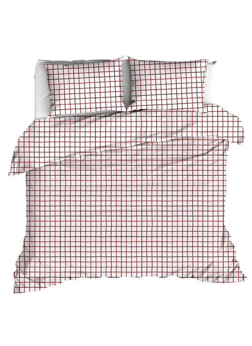 Moodit Duvet cover Odil Rhombus Ruby Red 240 x 220 cm Cotton