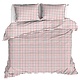 Housse de couette Odil Rhombus Rouge Rubis 240 x 220 cm Coton