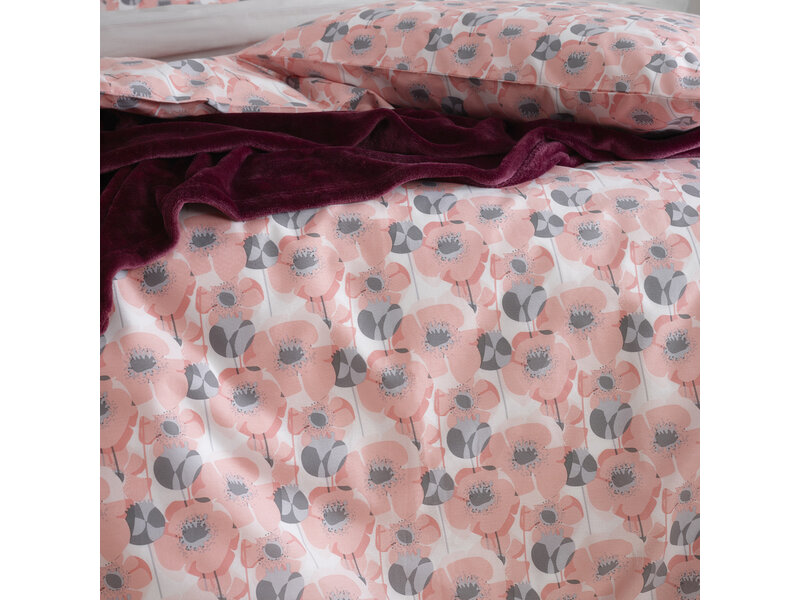 Moodit Duvet Cover Odil Monica Blush - 240 x 220 + 2x 60 x 70 cm - Pink - Cotton