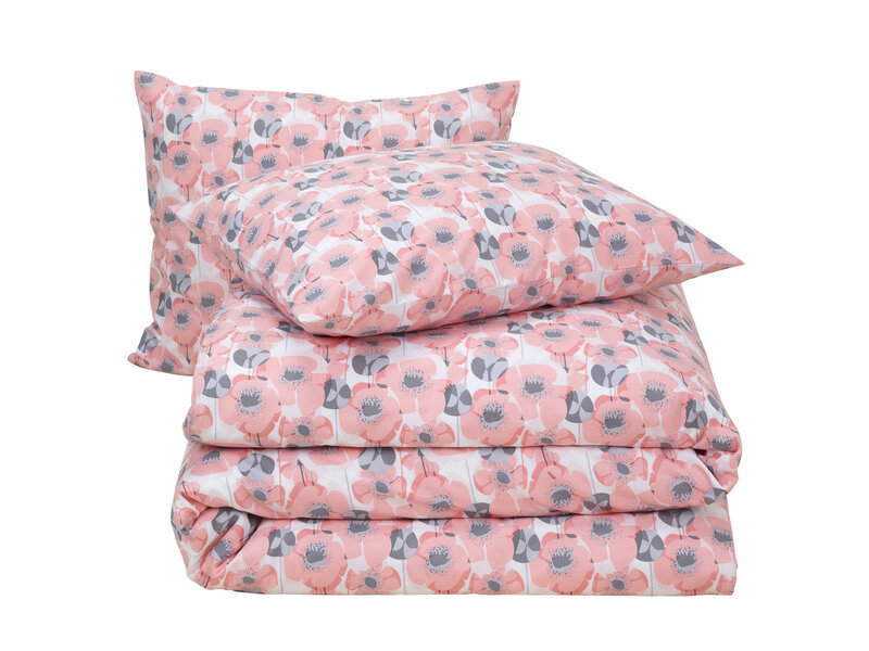 Moodit Duvet Cover Odil Monica Blush - 240 x 220 + 2x 60 x 70 cm - Pink - Cotton
