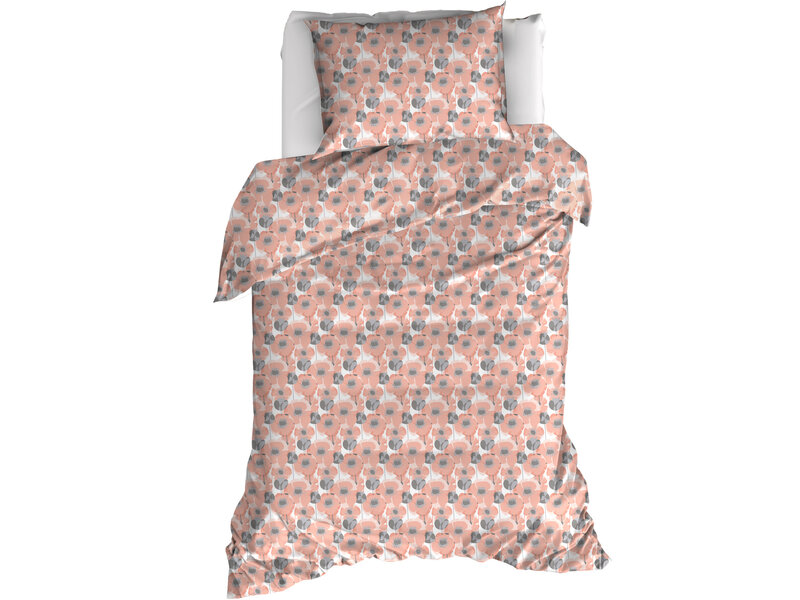 Moodit Housse de couette Odil Monica Blush - 140 x 200/220 + 60 x 70 cm - Rose - Coton