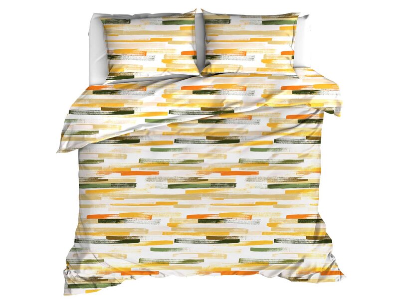 Moodit Housse de couette Odil Flynn Sand - 260 x 240 cm + 2 x 60 x 70 cm - Multicolore - Coton