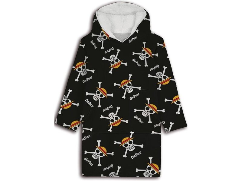 One Piece Couverture polaire à capuche et chapeau de paille - Enfants (7-14 ans) - Polyester (Taille unique)