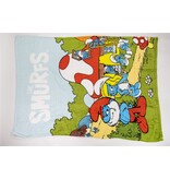 Smurfen Couverture polaire à carreaux Papa Schtroumpf - 110 x 150 cm - Polyester