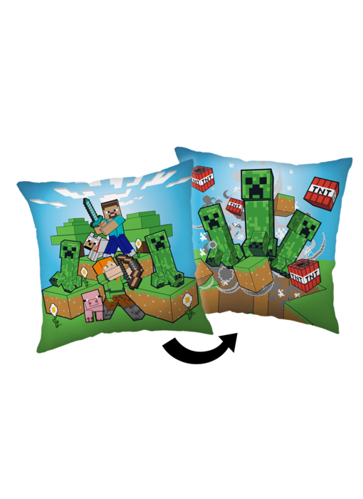 Minecraft Coussin décoratif 40 x 40 cm en polyester