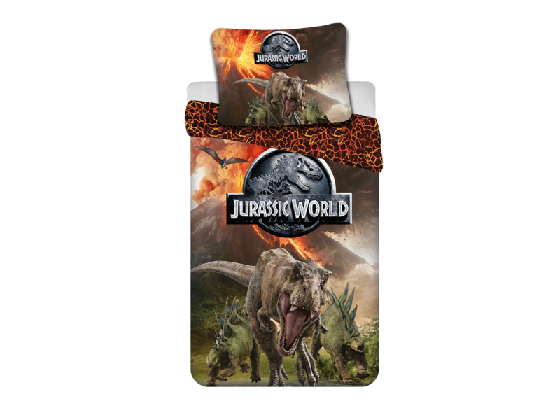 Jurassic World Dekbedovertrek Lava - 140 x 200 cm + 70 x 90 cm - Polyester