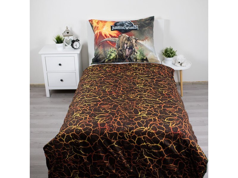 Jurassic World Dekbedovertrek Lava - 140 x 200 cm + 70 x 90 cm - Polyester