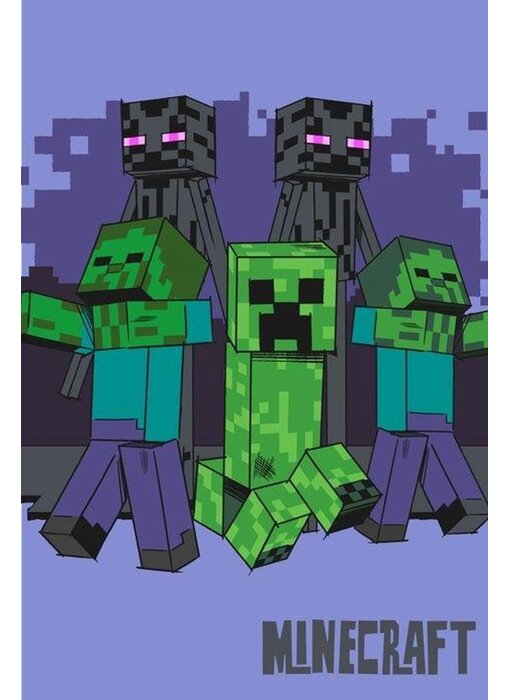 Minecraft Couverture polaire Zombie 100 x 150 cm Polyester