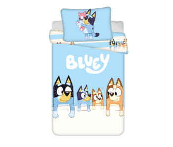 Bluey Baby-/Kleinkind-Bettbezug Kuscheldecke 135 x 100 + 40 x 60 cm Baumwolle