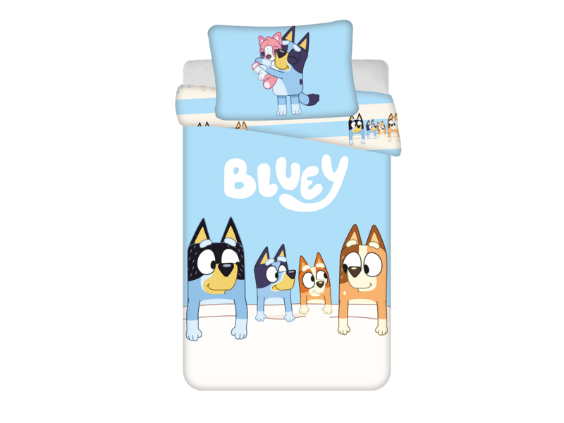 Bluey Baby/Toddler duvet cover Cuddle - 135 x 100 + 40 x 60 cm - Cotton