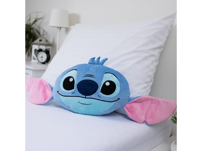 Disney Lilo & Stitch Coussin décoratif 3D Stitch - 31,5 x 41 cm - Polyester