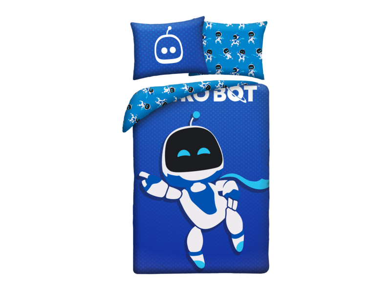 Astro Bot Housse de couette Game - 140 x 200 + 70 x 90 cm - Polyester