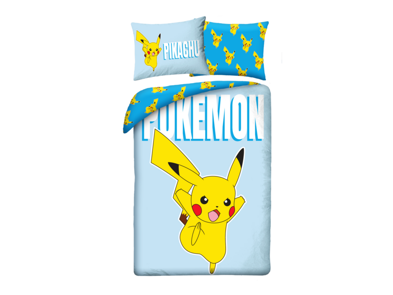 Pokémon Pikachu-Bettbezug – 140 x 200 + 70 x 90 cm – Polyester