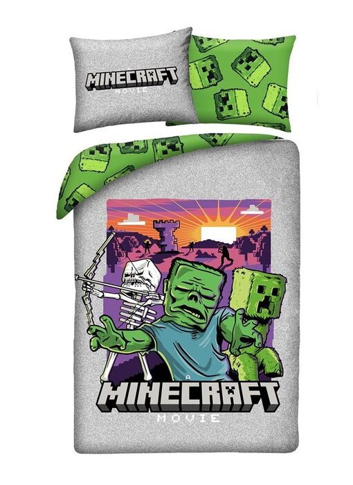 Minecraft Dekbedovertrek A Movie 140 x 200 + 70 x 90 cm Polyester