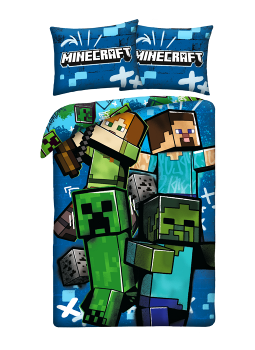 Minecraft Bettbezug Creepers 140 x 200 + 70 x 90 cm Polyester