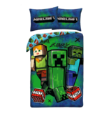 Minecraft Zombie Creeper Duvet Cover - 140 x 200 + 70 x 90 cm - Polyester
