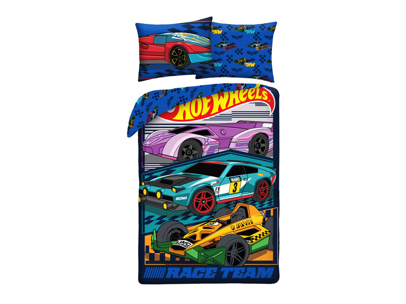 Hot Wheels Speed-Bettbezug – 140 x 200 + 70 x 90 cm – Polyester