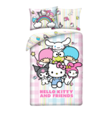 Hello Kitty Dekbedovertrek Friends - 140 x 200 + 70 x 90 cm - Polyester