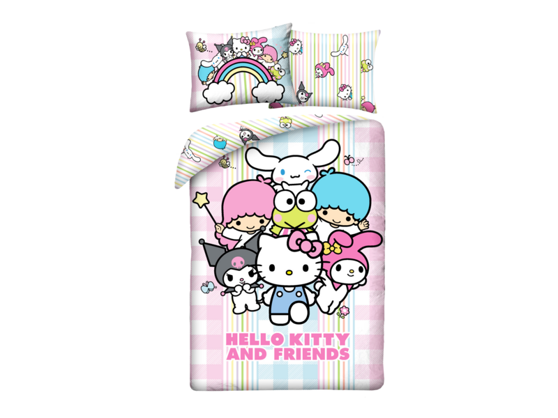 Sanrio Dekbedovertrek Friends - 140 x 200 + 70 x 90 cm - Polyester