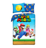 Nintendo Super Mario Team-Bettbezug – 140 x 200 + 70 x 90 cm – Polyester