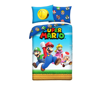 Super Mario Duvet cover Team 140 x 200 + 70 x 90 cm Polyester