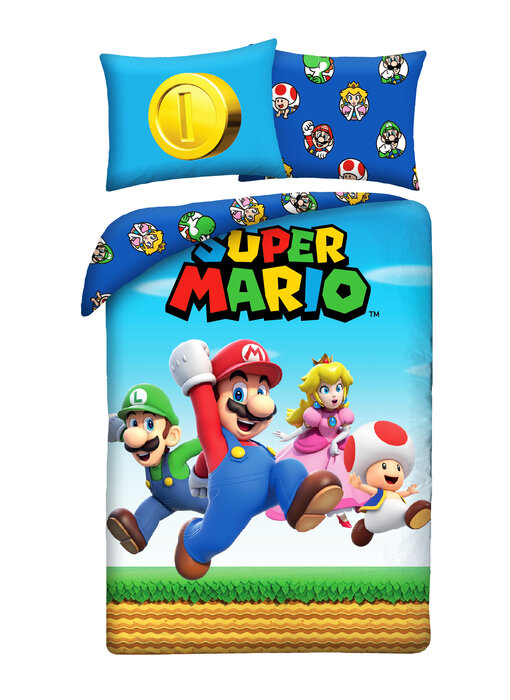 Nintendo Super Mario Duvet cover Team 140 x 200 + 70 x 90 cm Polyester