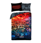 Stranger Things Hawkins Bettbezug – 140 x 200 + 70 x 90 cm – Polyester