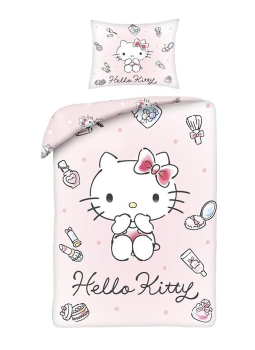 Hello Kitty Housse de couette Beauty 140 x 200 + 70 x 90 cm en polyester