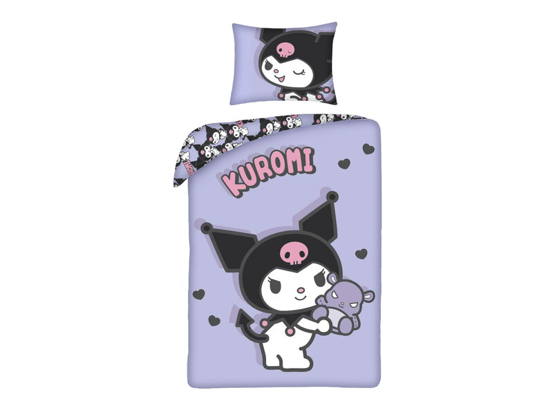 Hello Kitty Dekbedovertrek Kuromi Sweet - 140 x 200 + 70 x 90 cm - Polyester