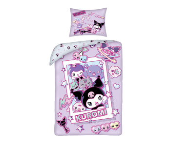 Hello Kitty Dekbedovertrek Kuromi 140 x 200 + 70 x 90 cm Polyester