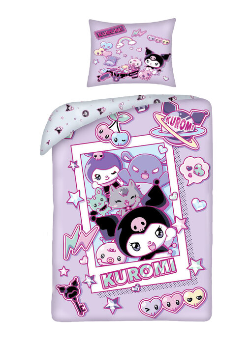 Hello Kitty Dekbedovertrek Kuromi 140 x 200 + 70 x 90 cm Polyester