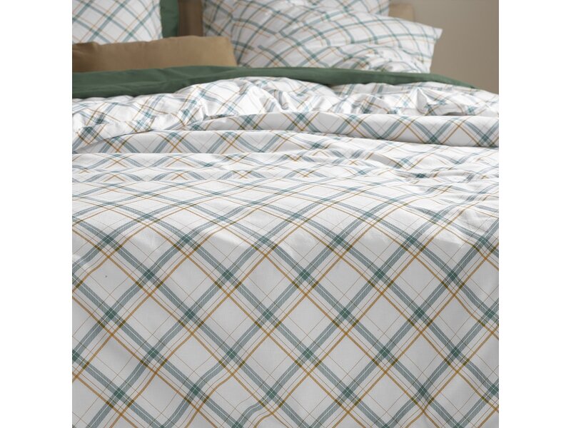 Moodit Dekbedovertrek Odil Dustin Amazon Green - 140 x 200/220 + 60 x 70 cm - Multi - Katoen