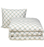 Moodit Housse de couette Odil Dustin Amazon Green - 140 x 200/220 + 60 x 70 cm - Multicolore - Coton