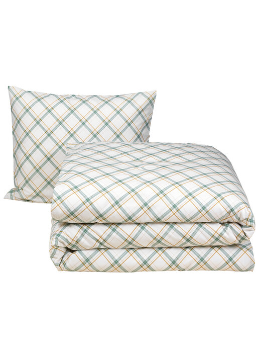 Moodit Housse de couette Odil Dustin Amazon Vert 140 x 200/220 cm Coton