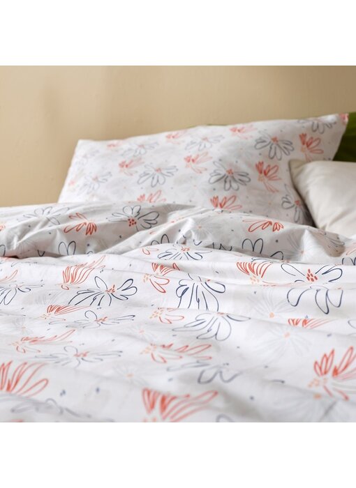 Moodit Dekbedovertrek Odil Dandelion Orange Blue 140 x 200/220 cm Katoen