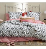 Moodit Duvet Cover Odil Chat Chat Noir - 260 x 240 + 2x 60 x 70 cm - White - Cotton