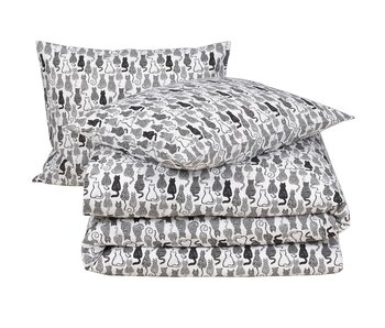 Moodit Housse de couette Odil Chat Chat Noir 240 x 220 cm Coton